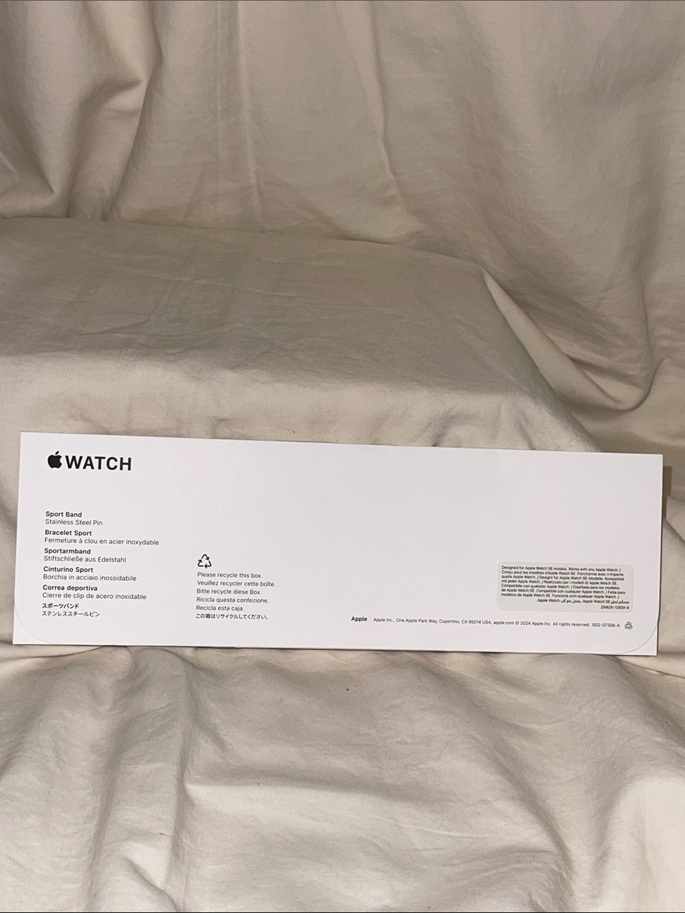 NIB Apple Sport Band - Starlight/Beige Neutral - Picture 2 of 6